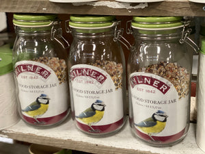 2L Bird Seed Jar Ceramic Clip Top