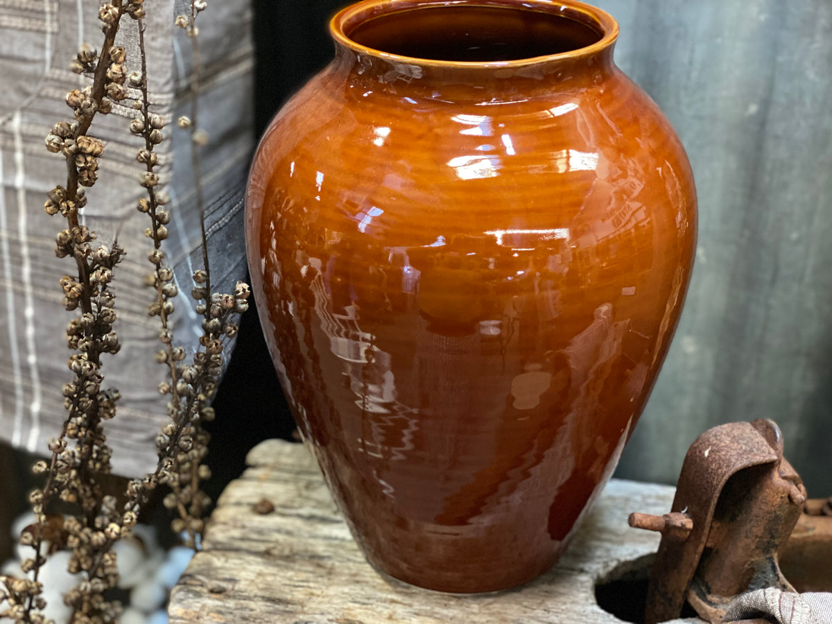 Ceramic RUST Planter Vase Large – The OLDE Farm Store