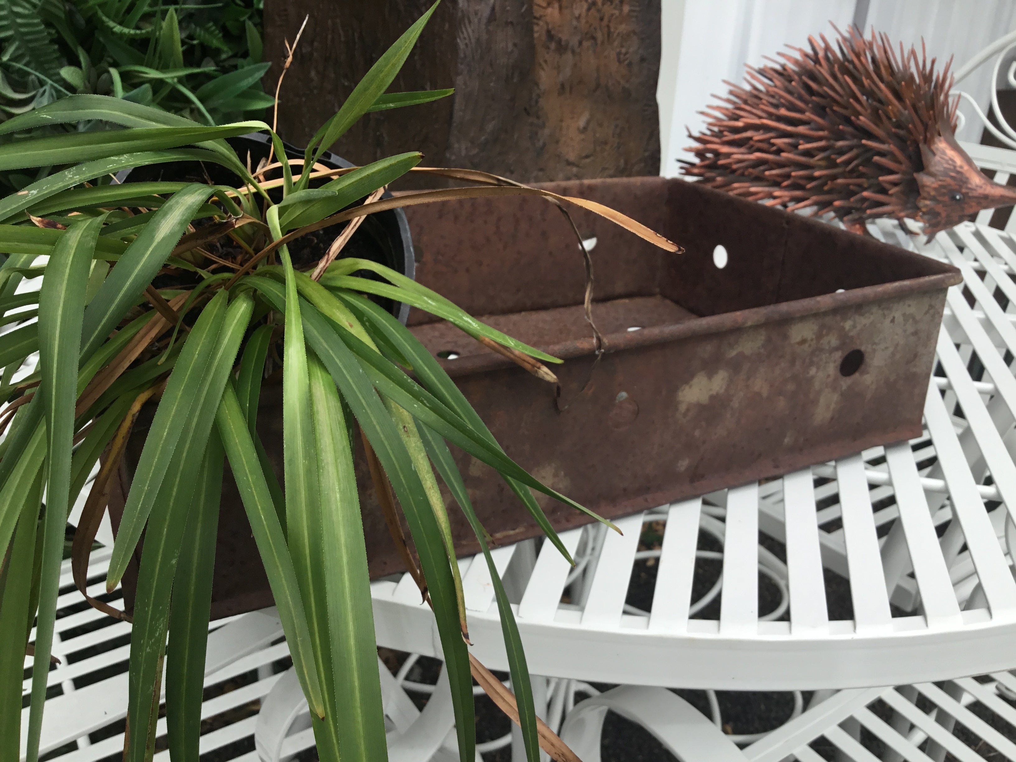 Vintage INDUSTRIAL  Metal Tray