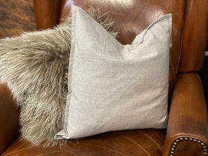 CHAMBRAY Grey Cotton Feather Cushion FREE Postage