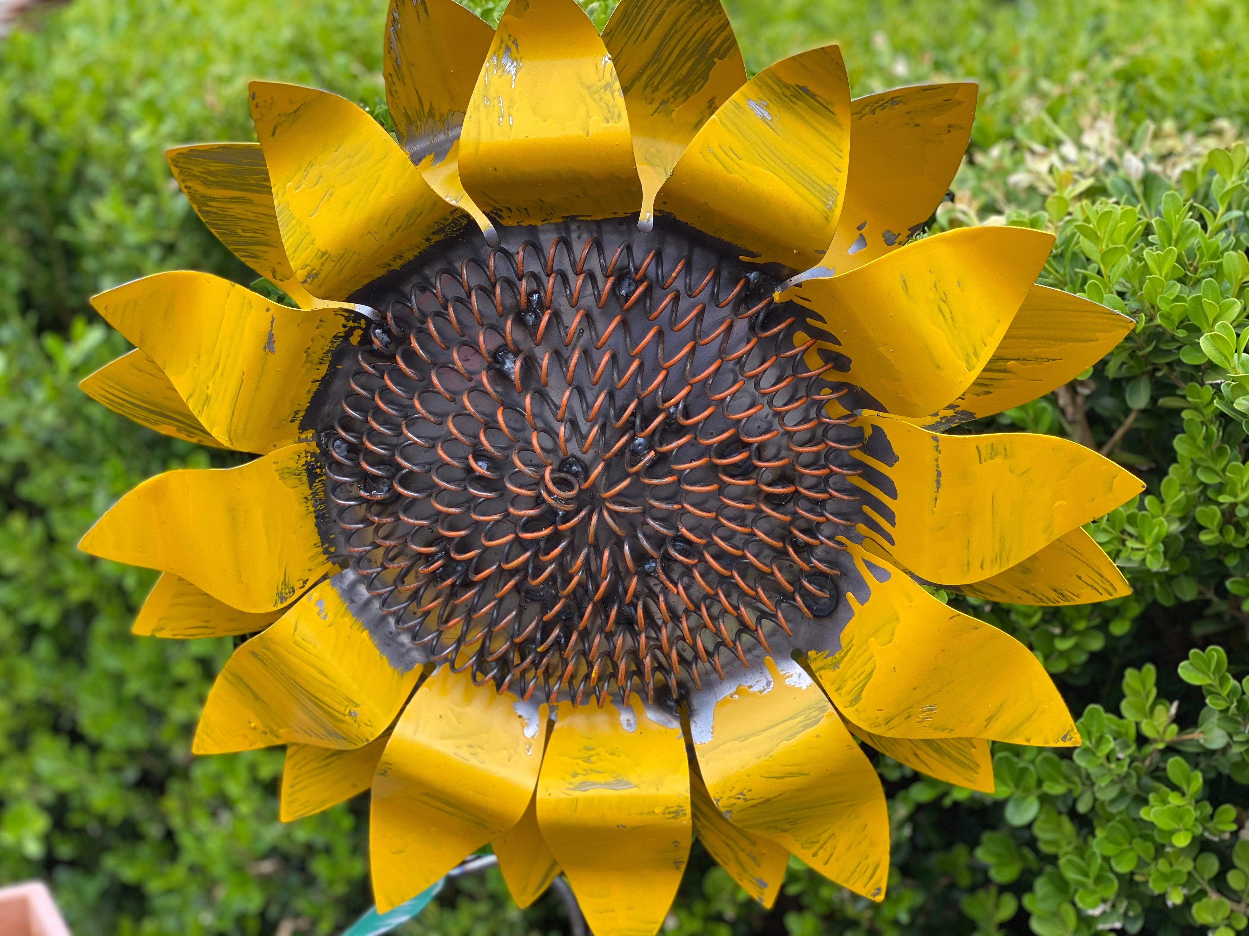 A Rusty Sunflower Stake LARGE