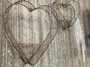 Wire Heart Wall Display Basket