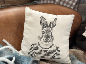 Harvest Hare Cushion Vintage