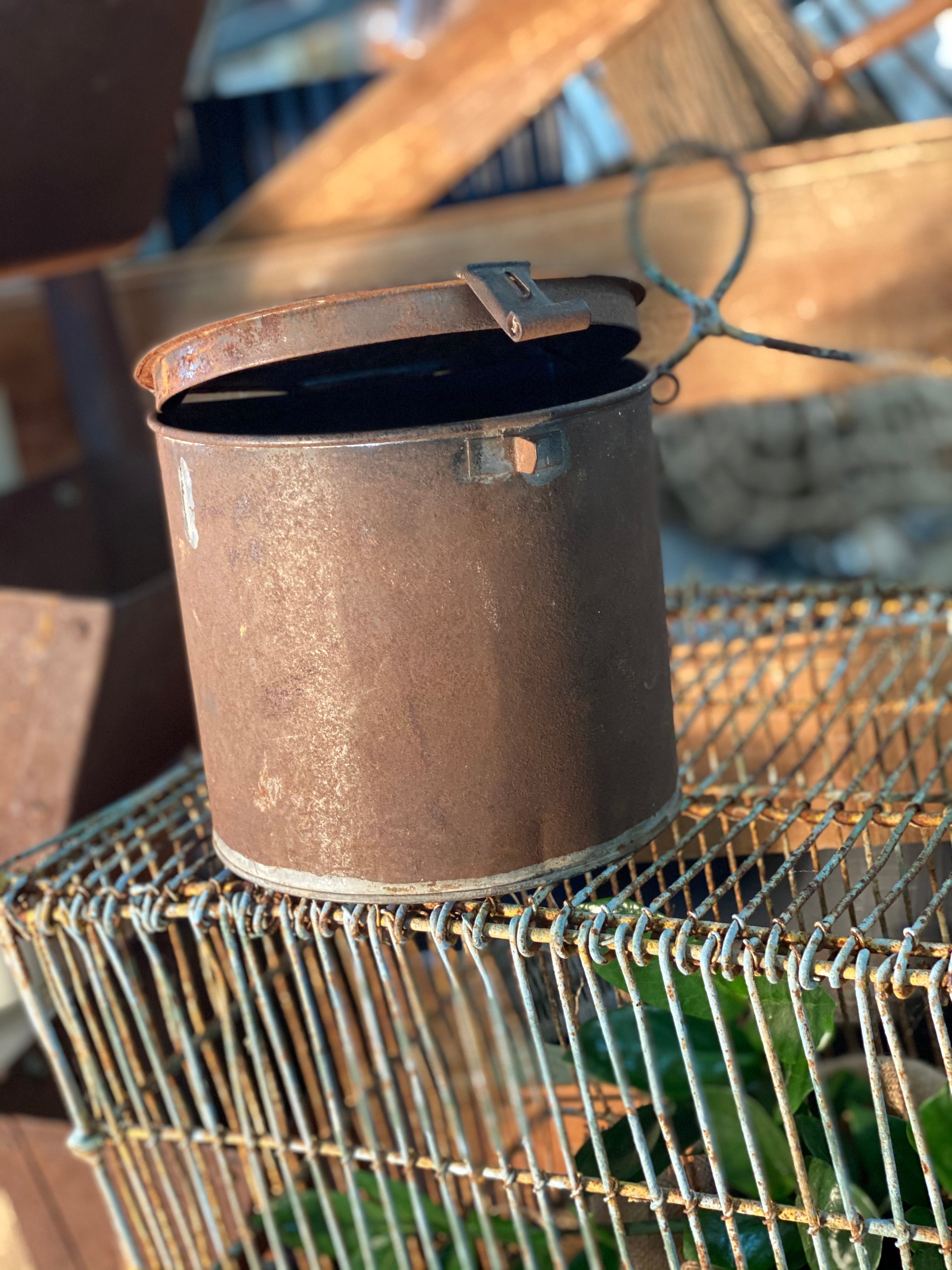 Vintage RUSTY Tin FLIP BOX