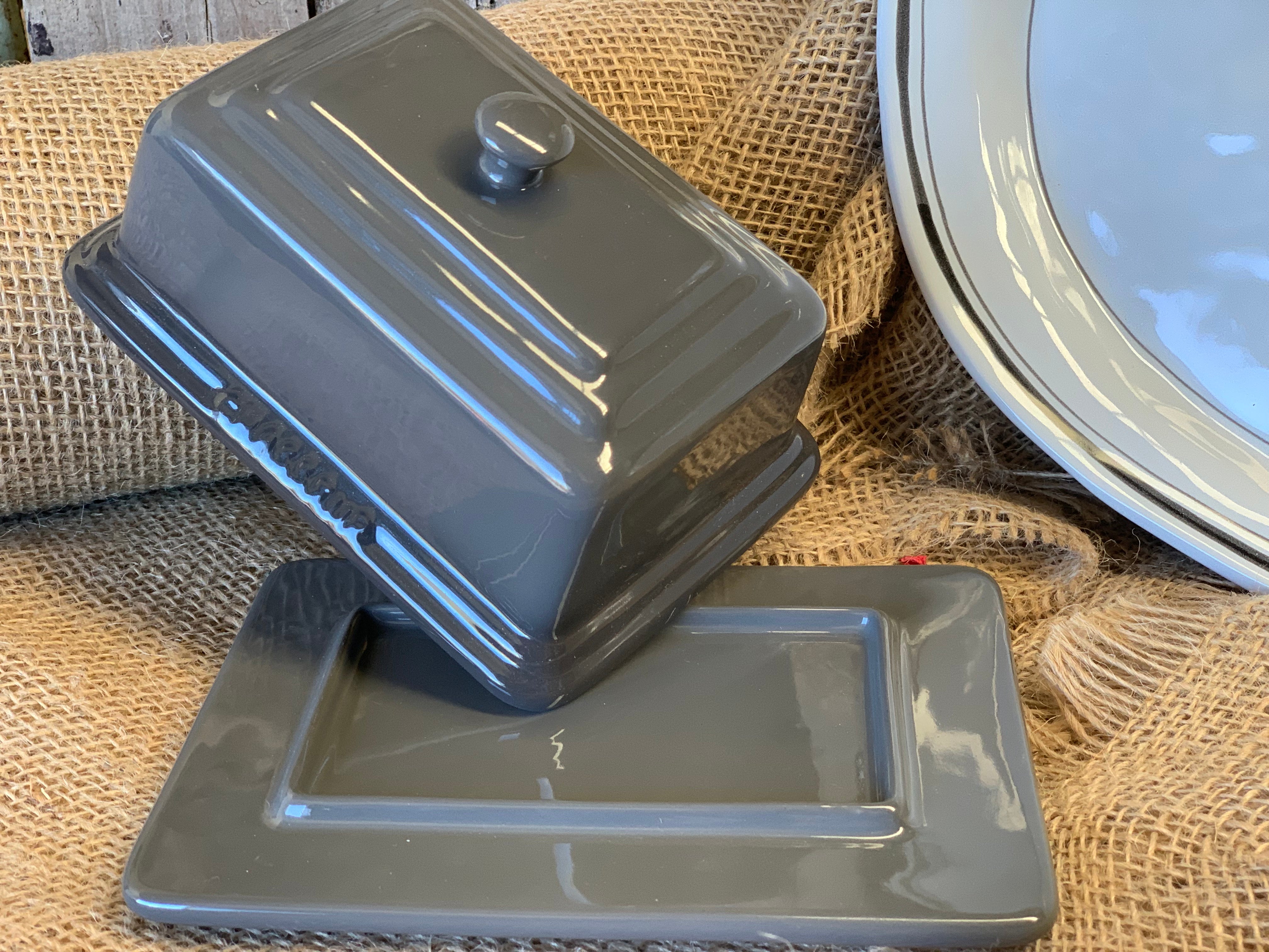 Charcoal Butter Dish by Chasseur