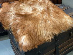 XL HIGHLAND Sheepskin Cushion Earth