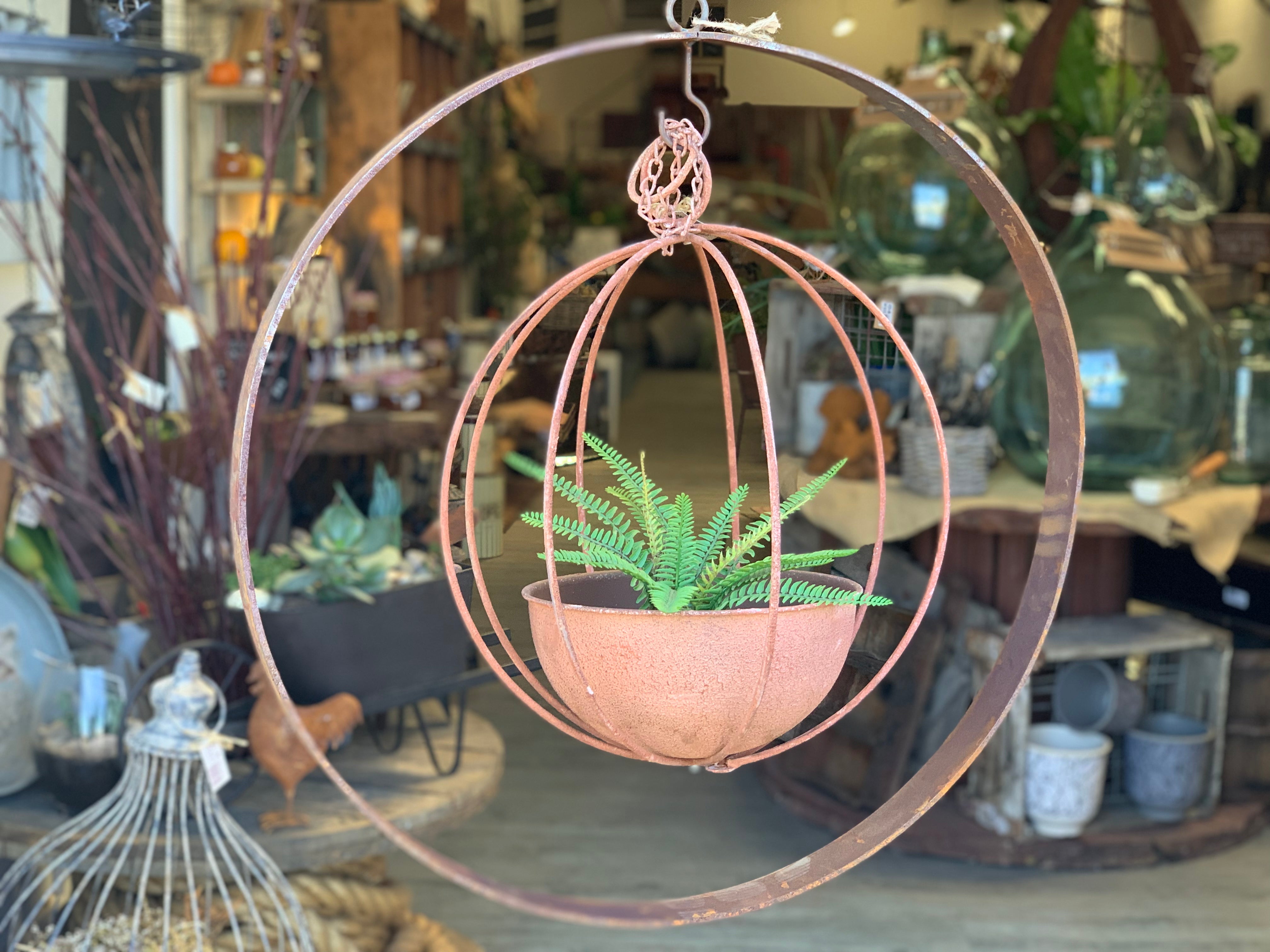 XL Hanging Rust RING with Hook