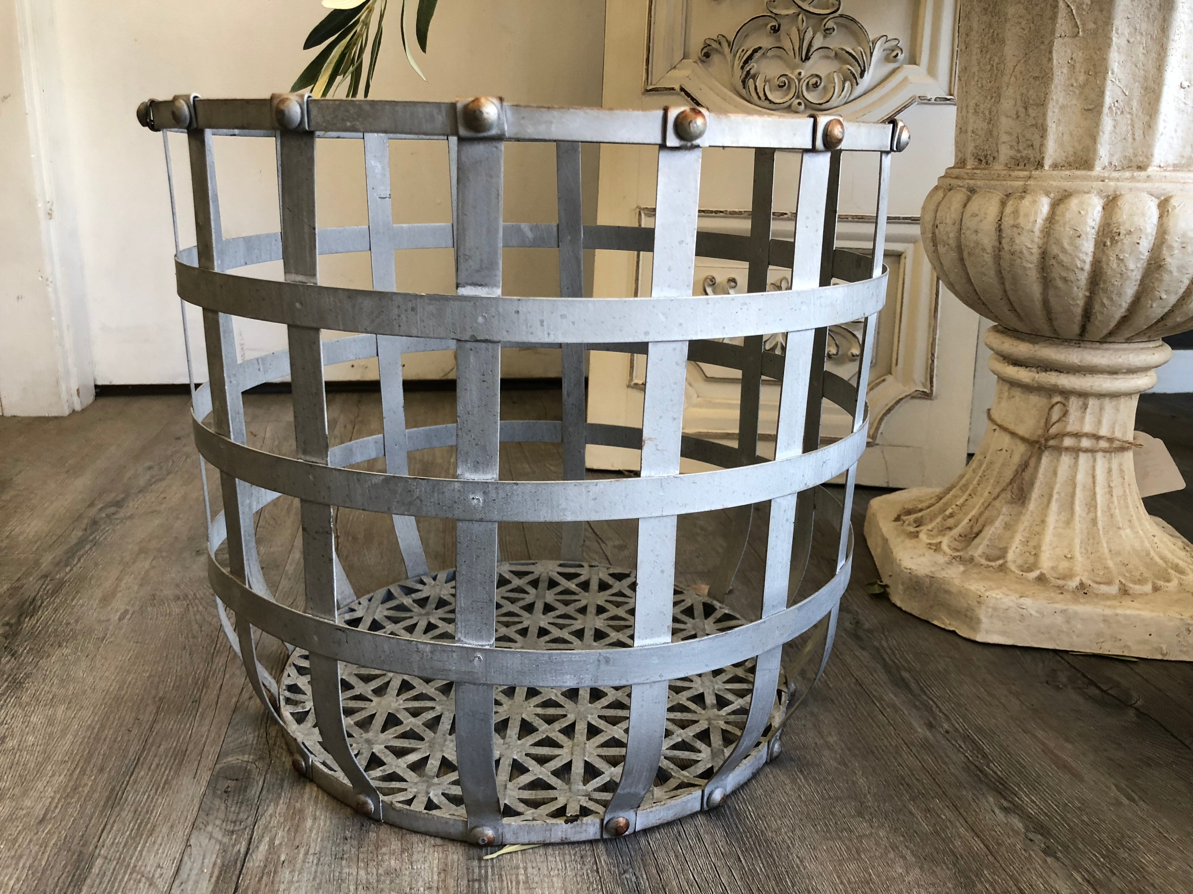 Open Weave Zinc Basket