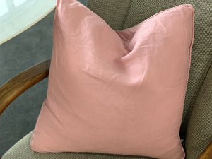 LINEN Duck Feather Cushion PINK