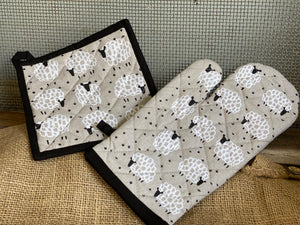 Grey Sheep Oven Glove and Pot Holder