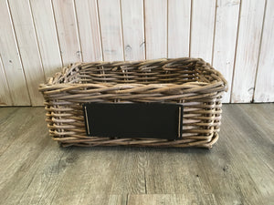 Rectangular Basket with Chalk Board
