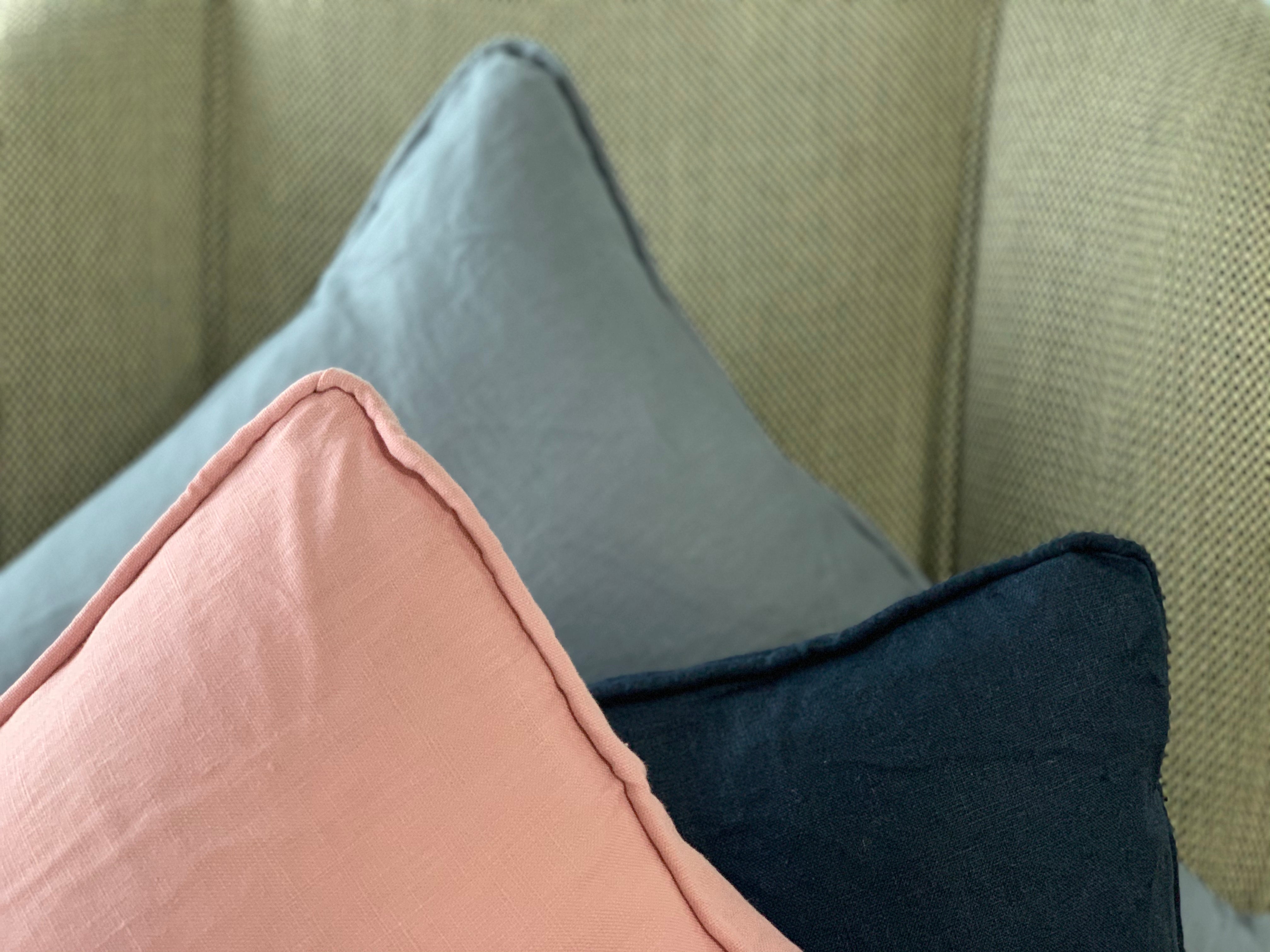 Pink feather best sale cushion