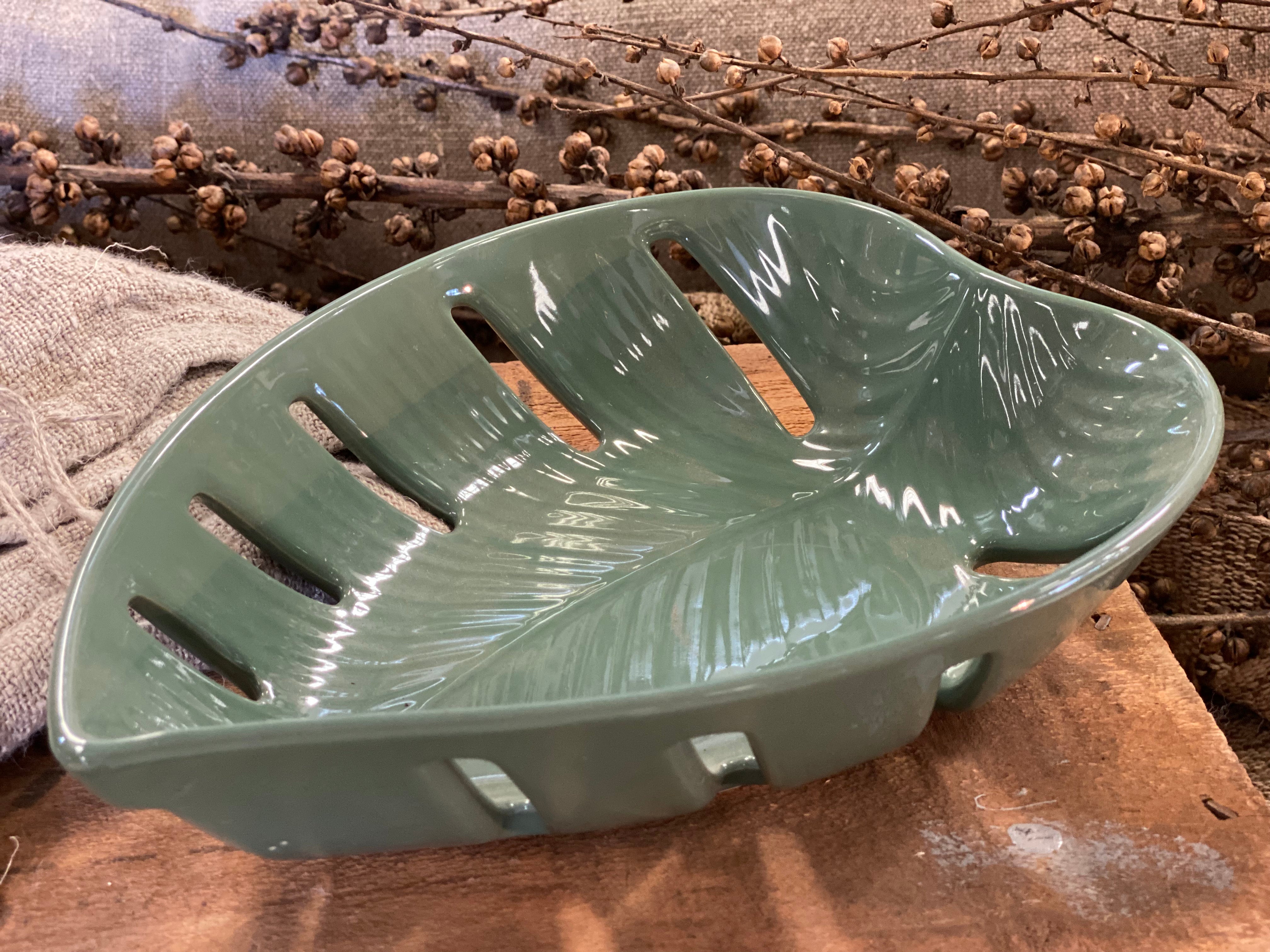 Mason Cash FOREST Ceramic leaf FRUIT / BREAD bowl