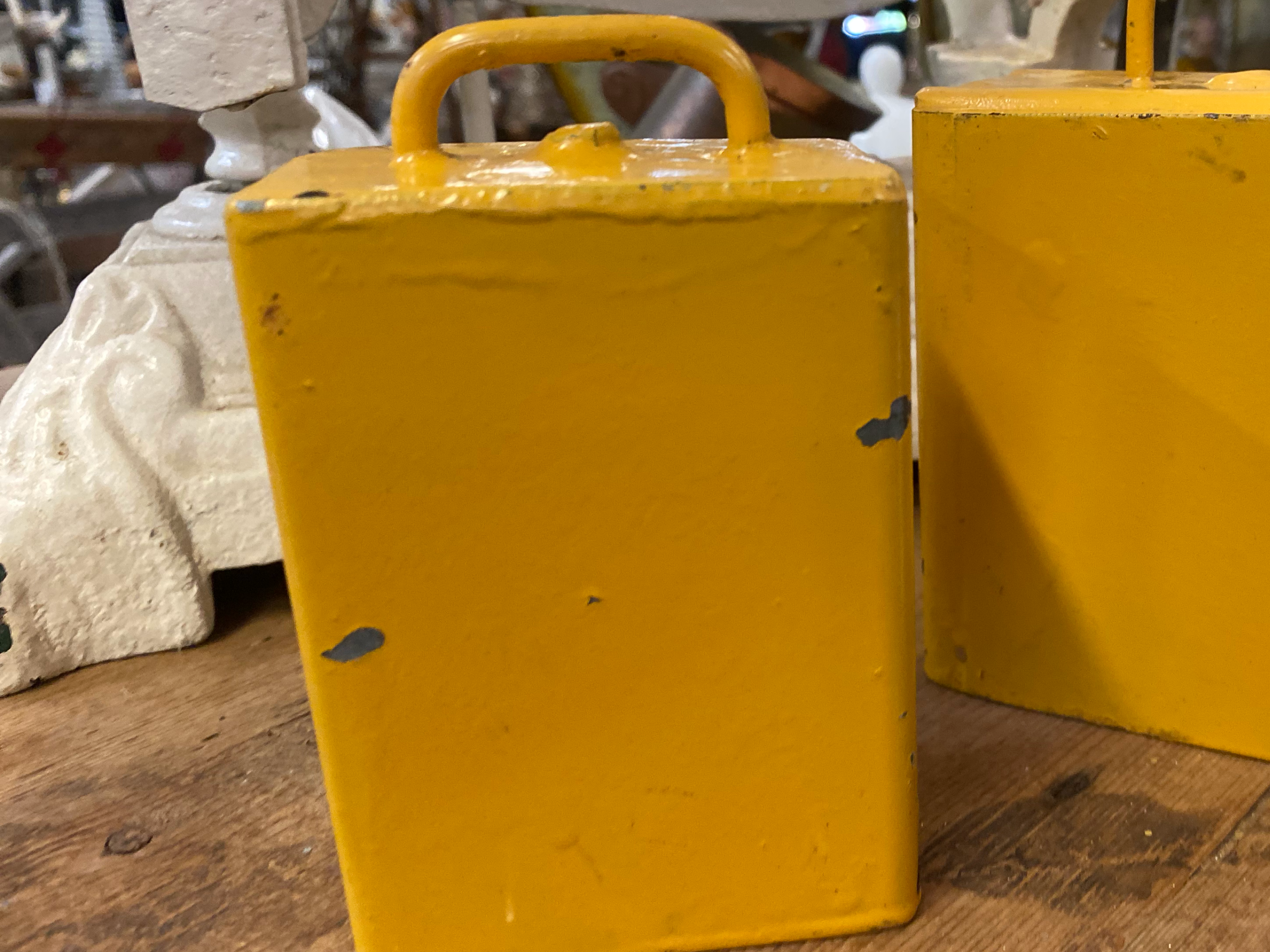 Vintage YELLOW Sunrise Cowbell Tall