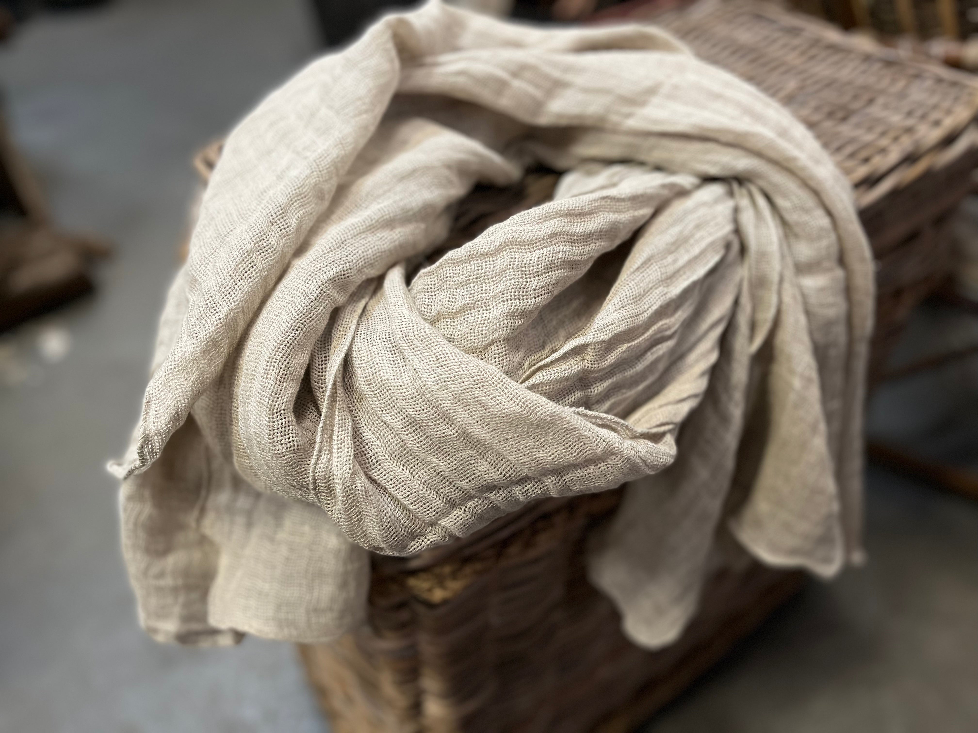 Ashton 100% Rustic Linen Scarf