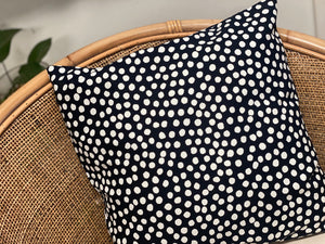 NAVY SPOT Cushion FREE Postage