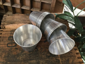 SET of 8 Small Vintage Aluminium Cups