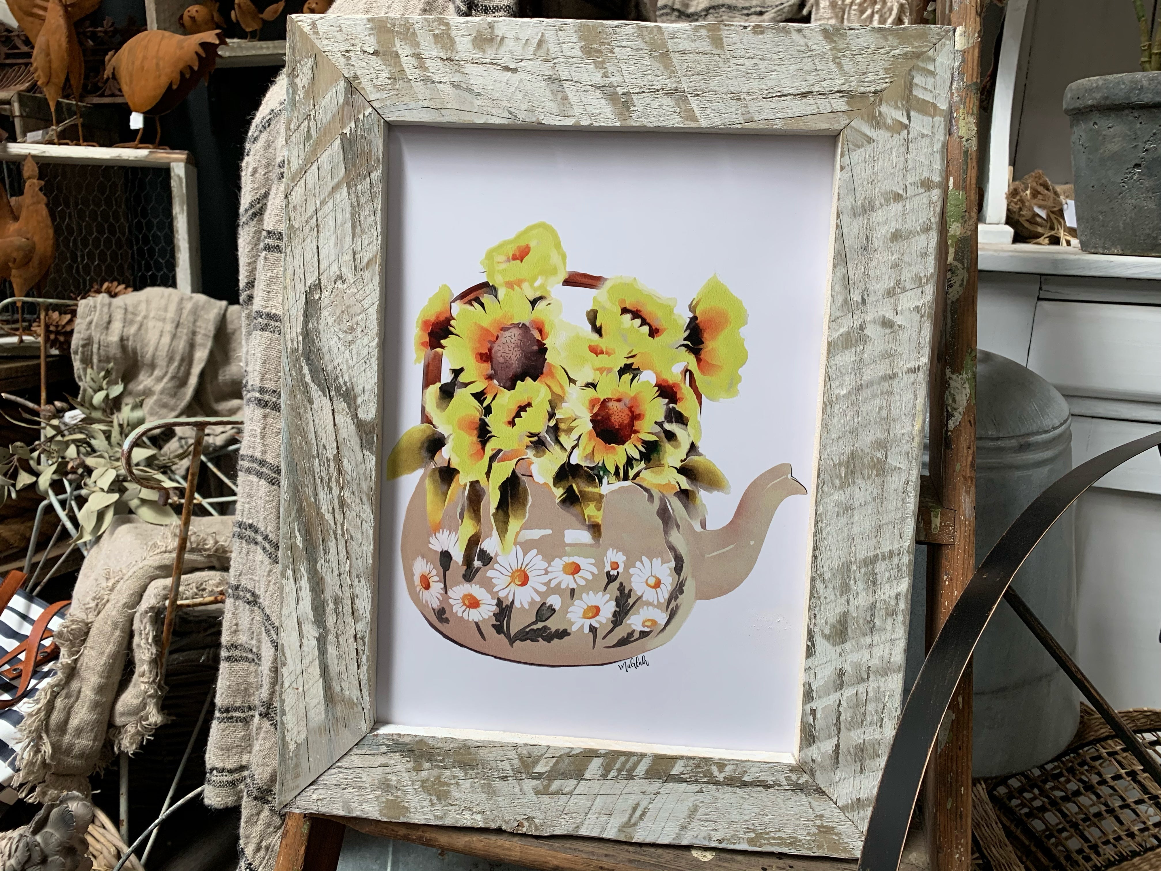 DAISIES Tea POT ARTWORK