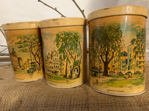 Vintage London Squares Canister Set