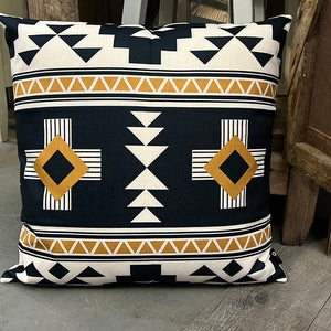 NAVY and GOLD Pattern XL Cushion FREE Postage