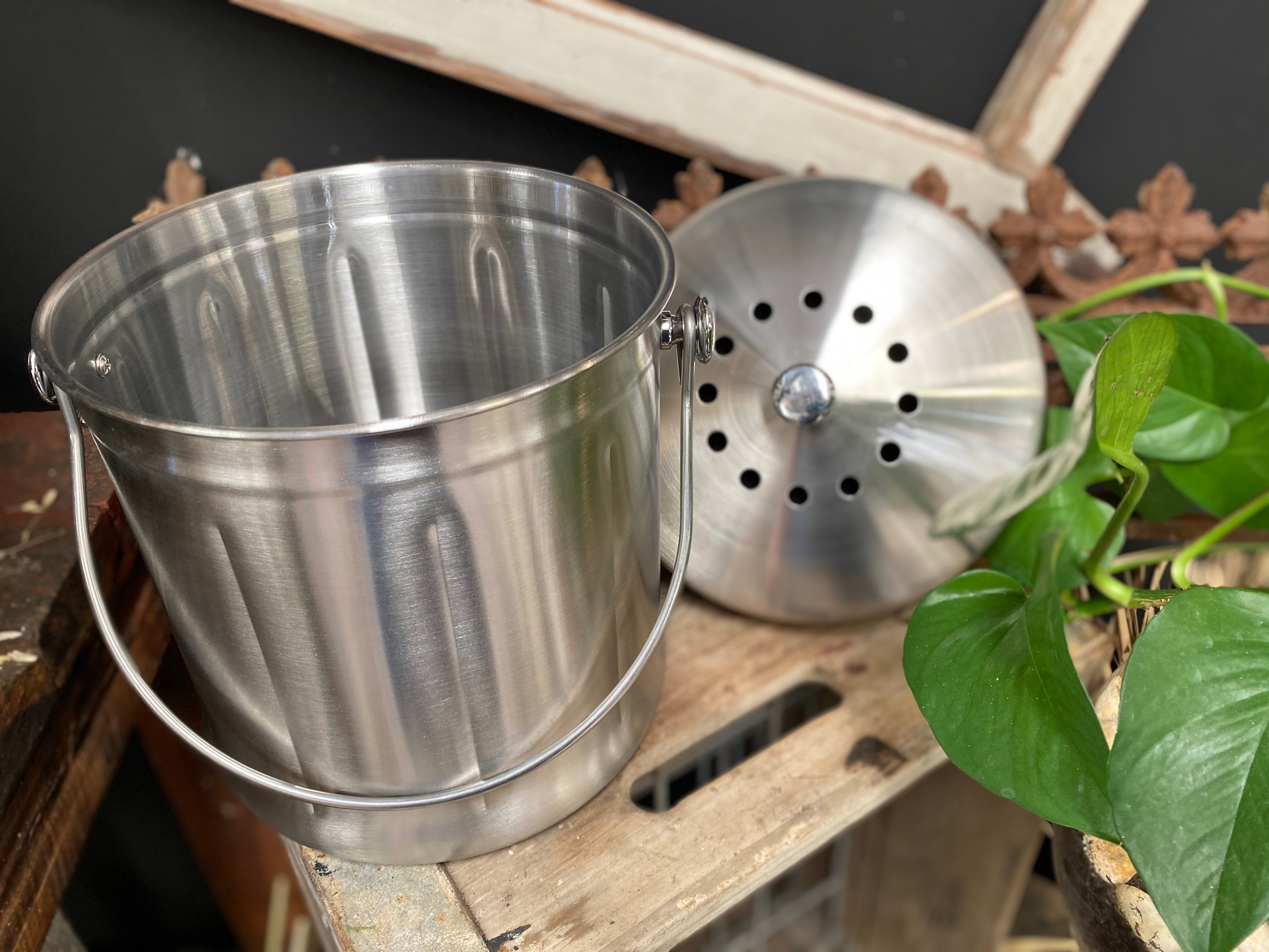 STAINLESS STEEL JUMBO compost bin 10L