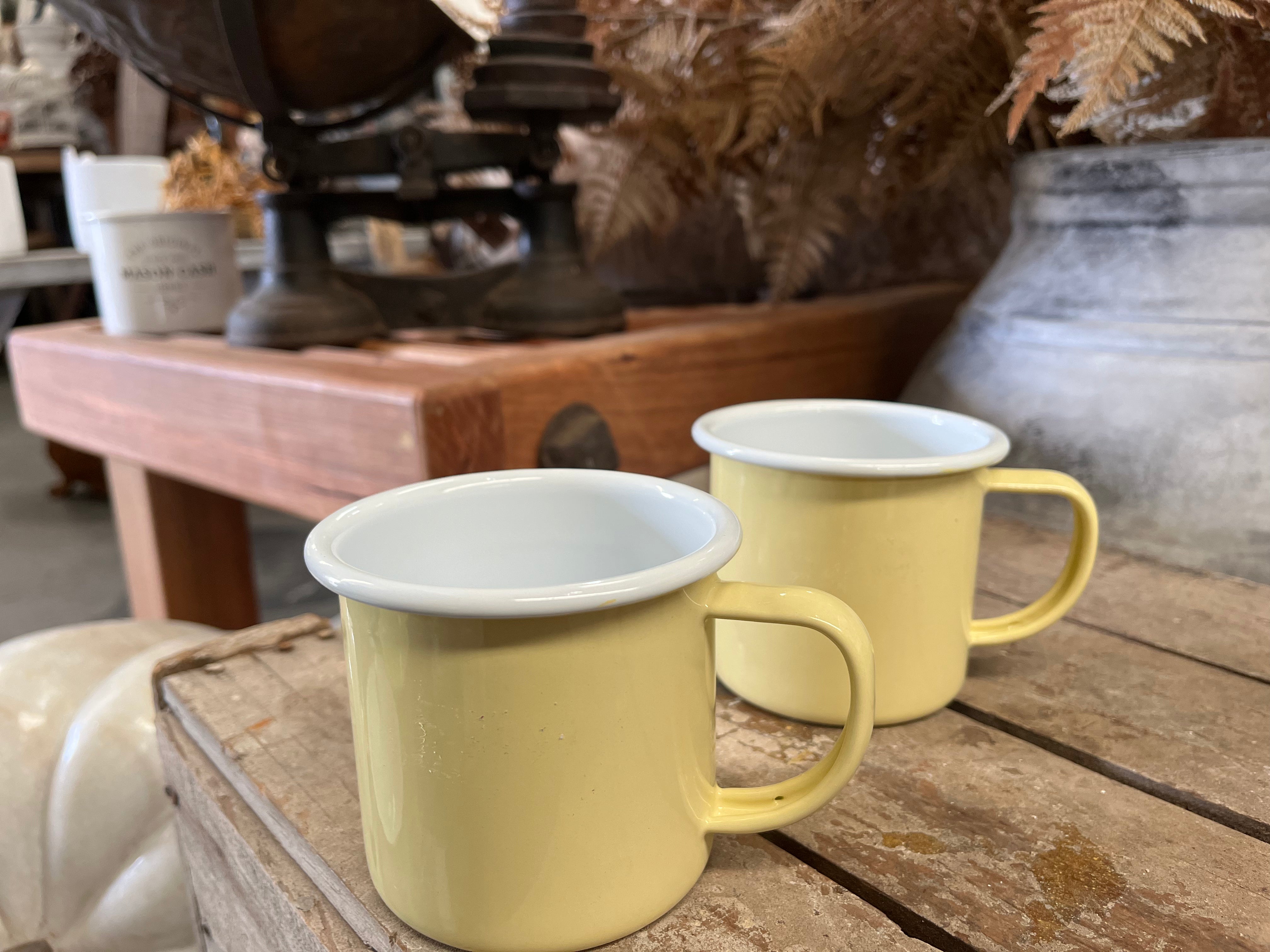 Enamel MUG 350ml set of 2 Lemon