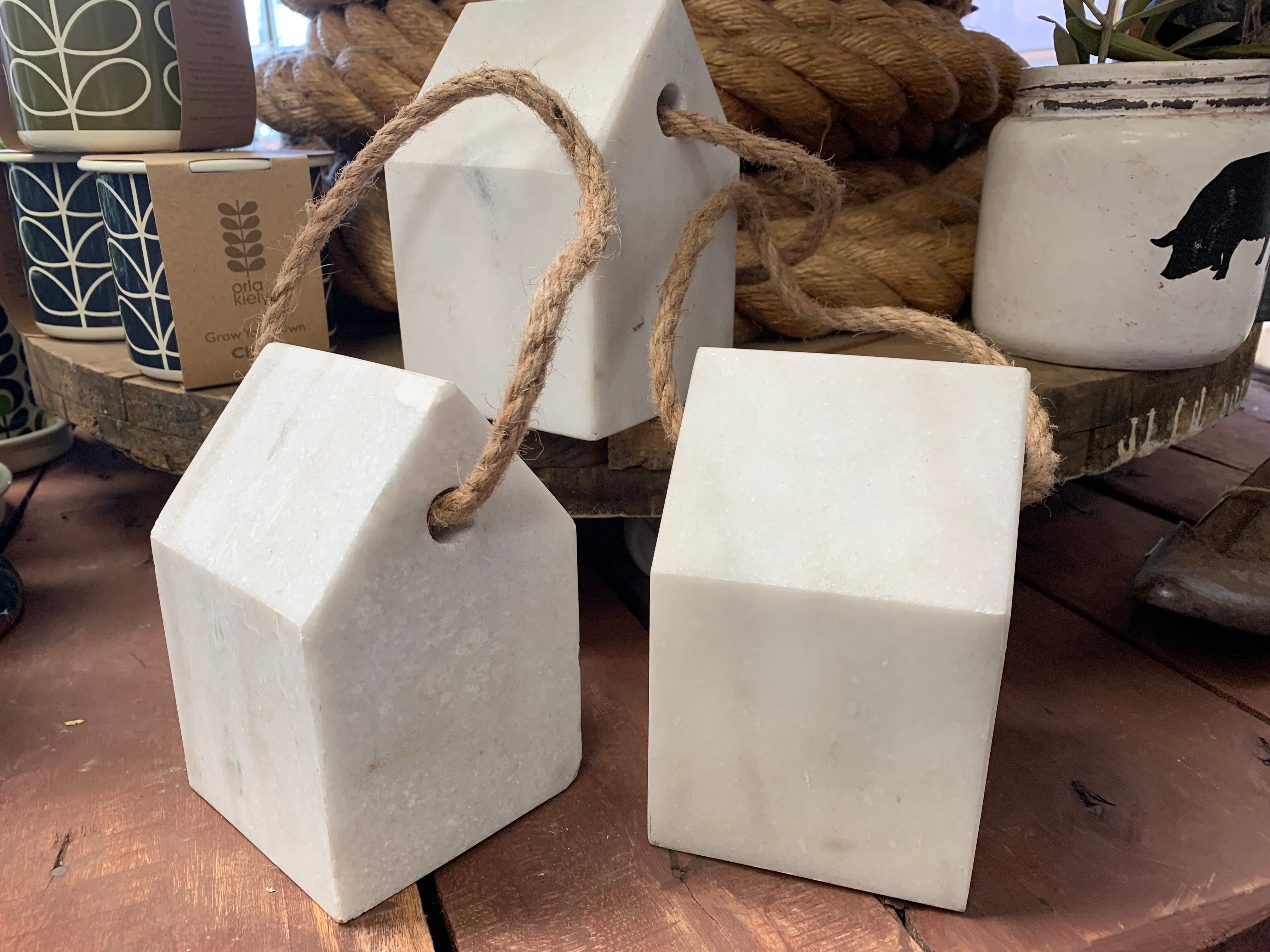 Marble White Doorstops