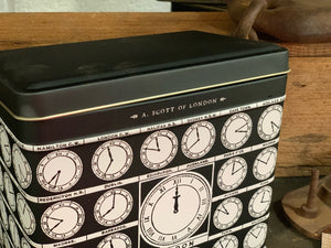 Rectangle CLOCK storage tin