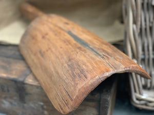 Large Wooden VINTAGE Grain Scoop 