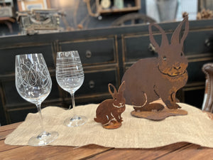 LARGE Rust RABBIT FREE Postage
