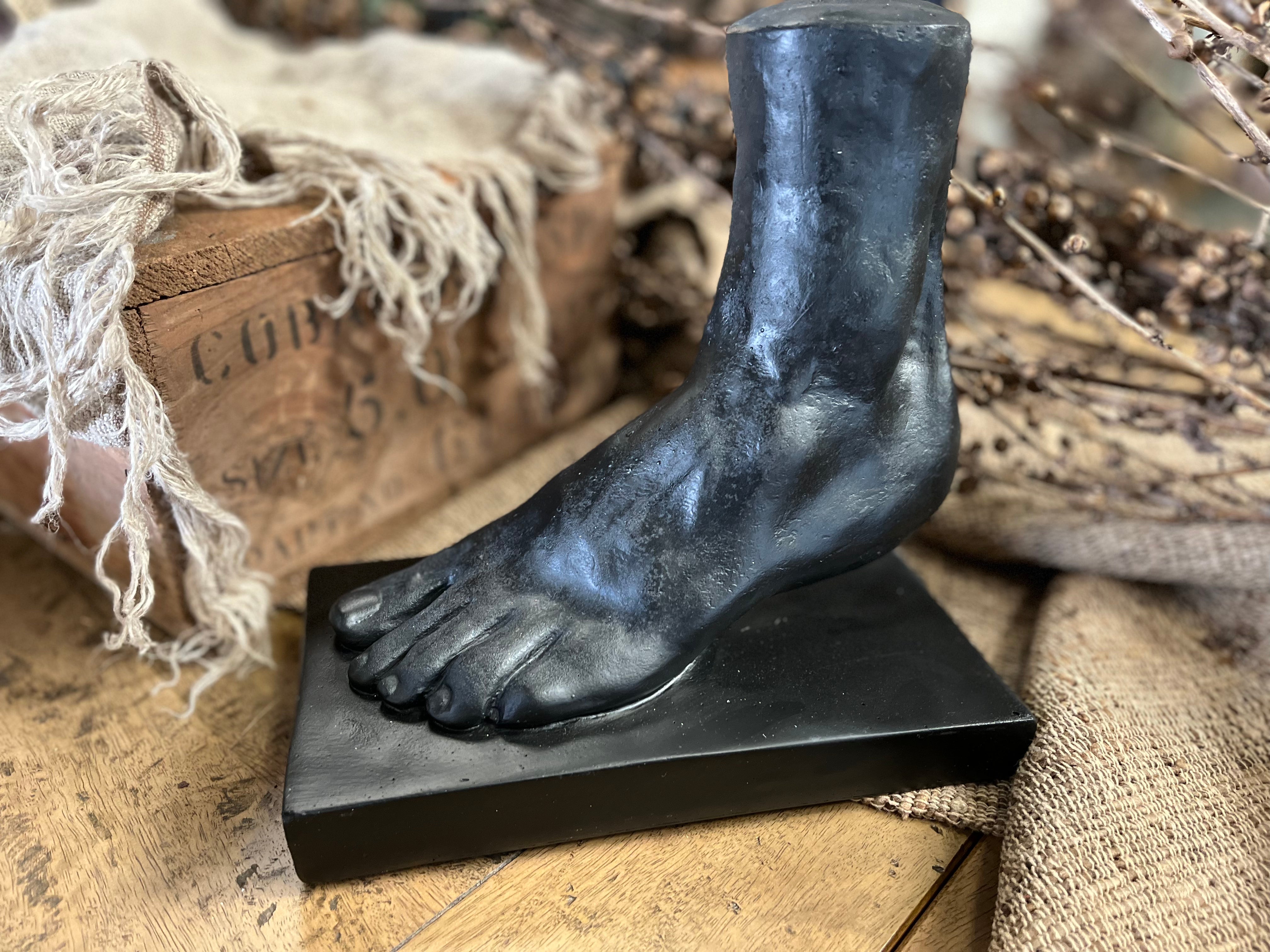 Ceramic Matt Black FOOT sculpture