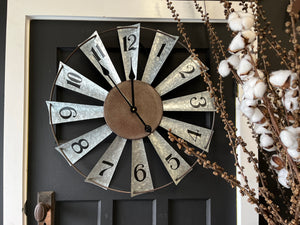 Farmhouse WINDMILL Clock PRE-ORDER NOW Due in March 2024