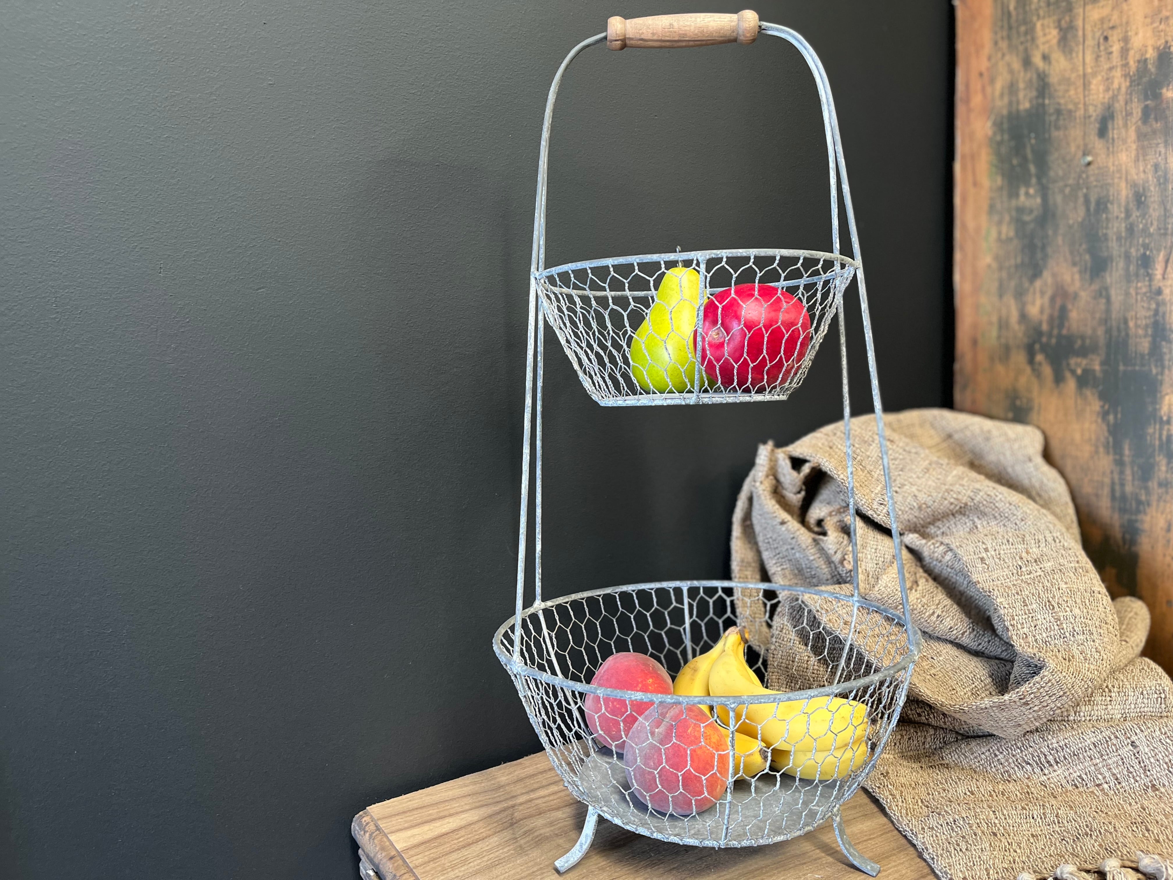 Tiered wire Fruit Basket