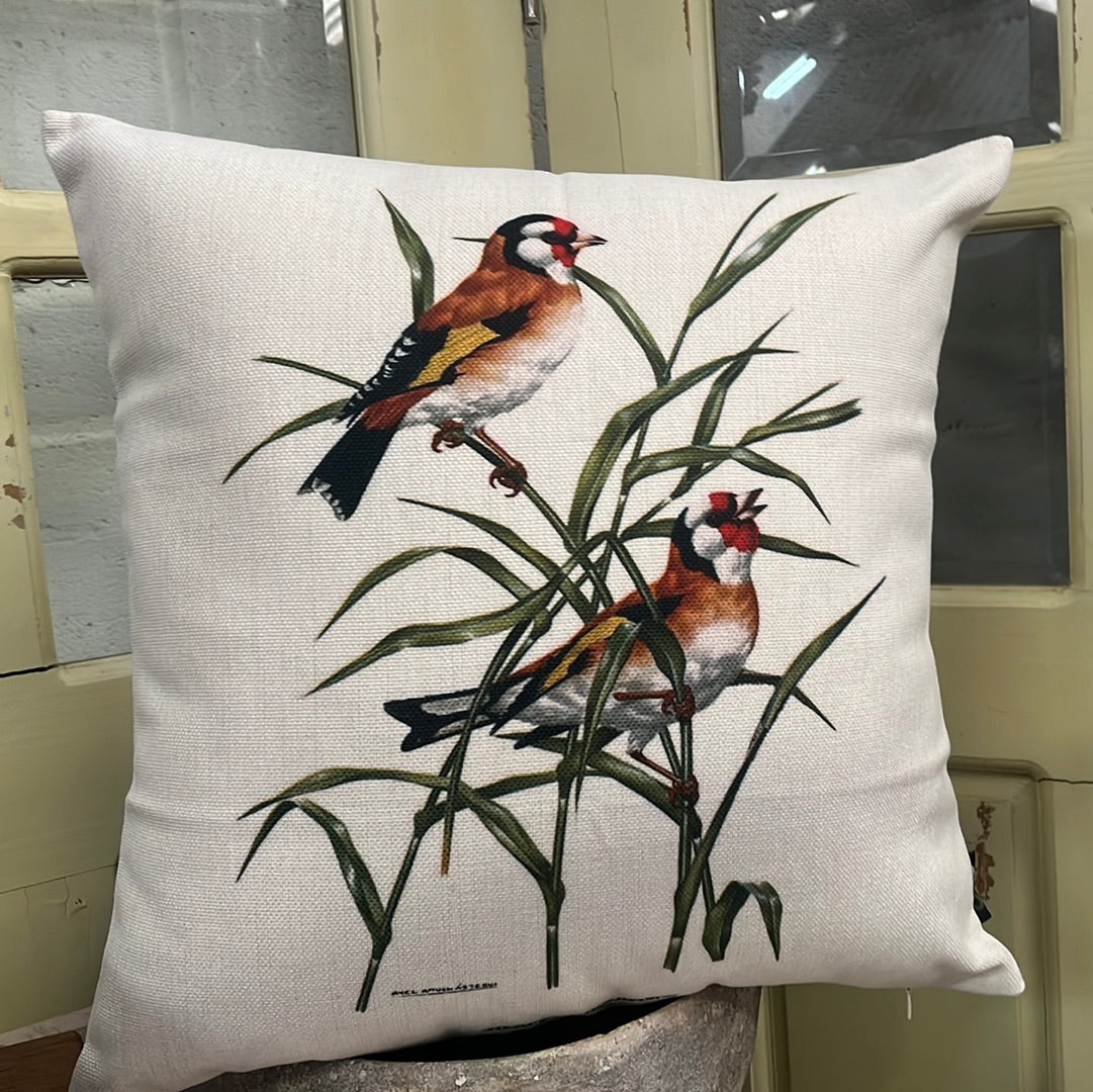 Gold FINCH the Reeds Large Cushion