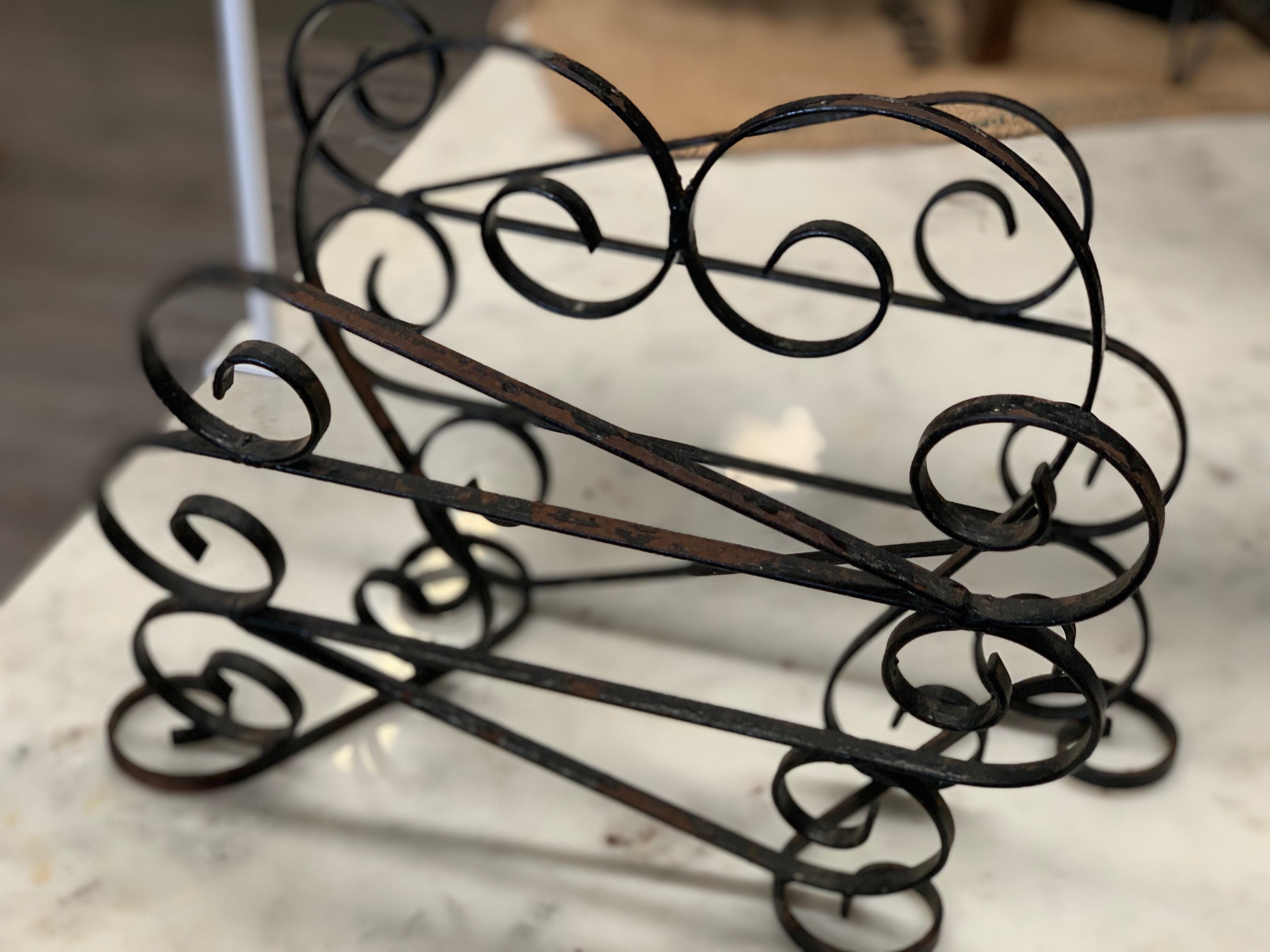 Ornate Metal Magazine holder