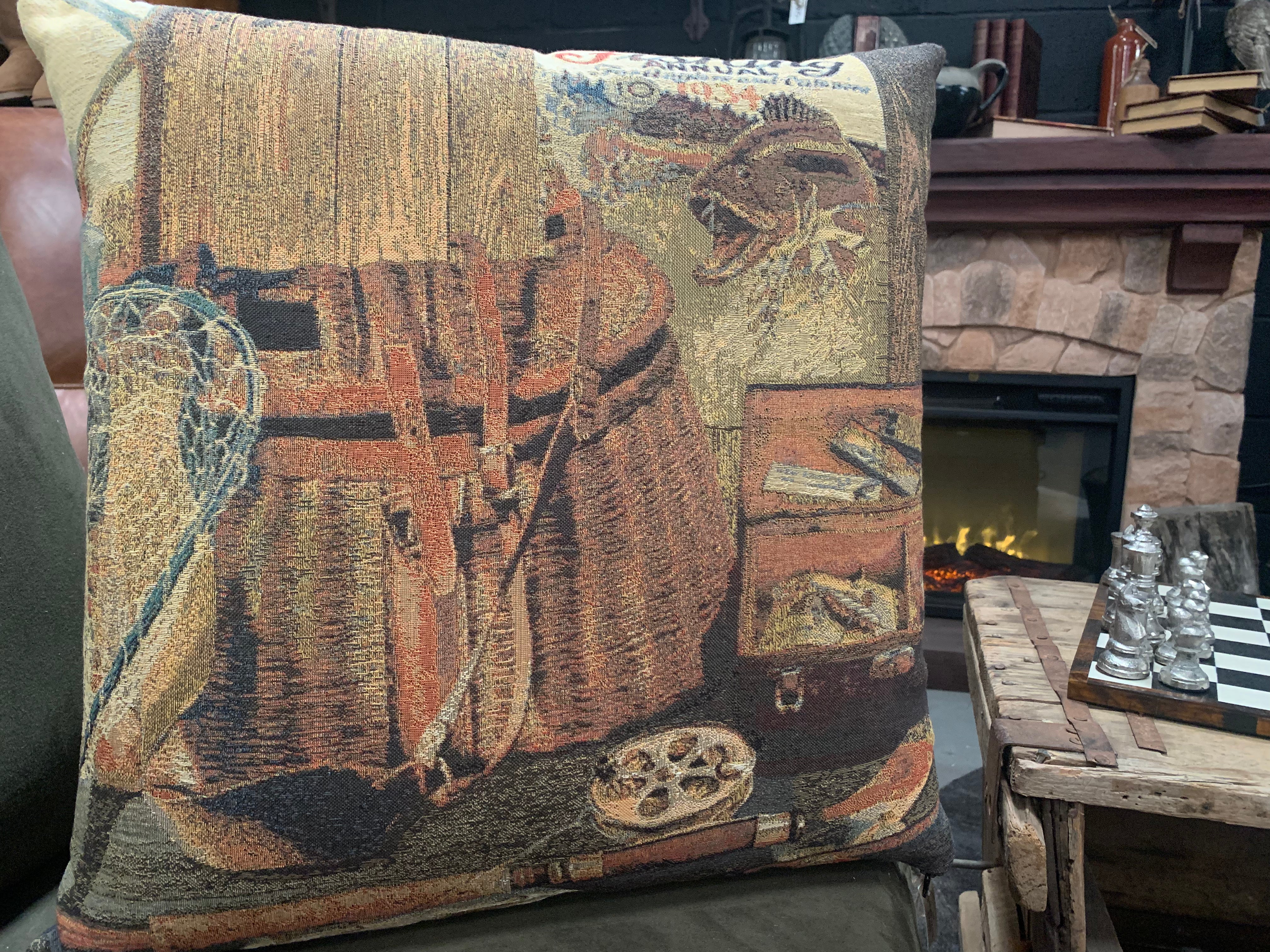 FISHING BREAK SQUARE Cushion FREE Postage