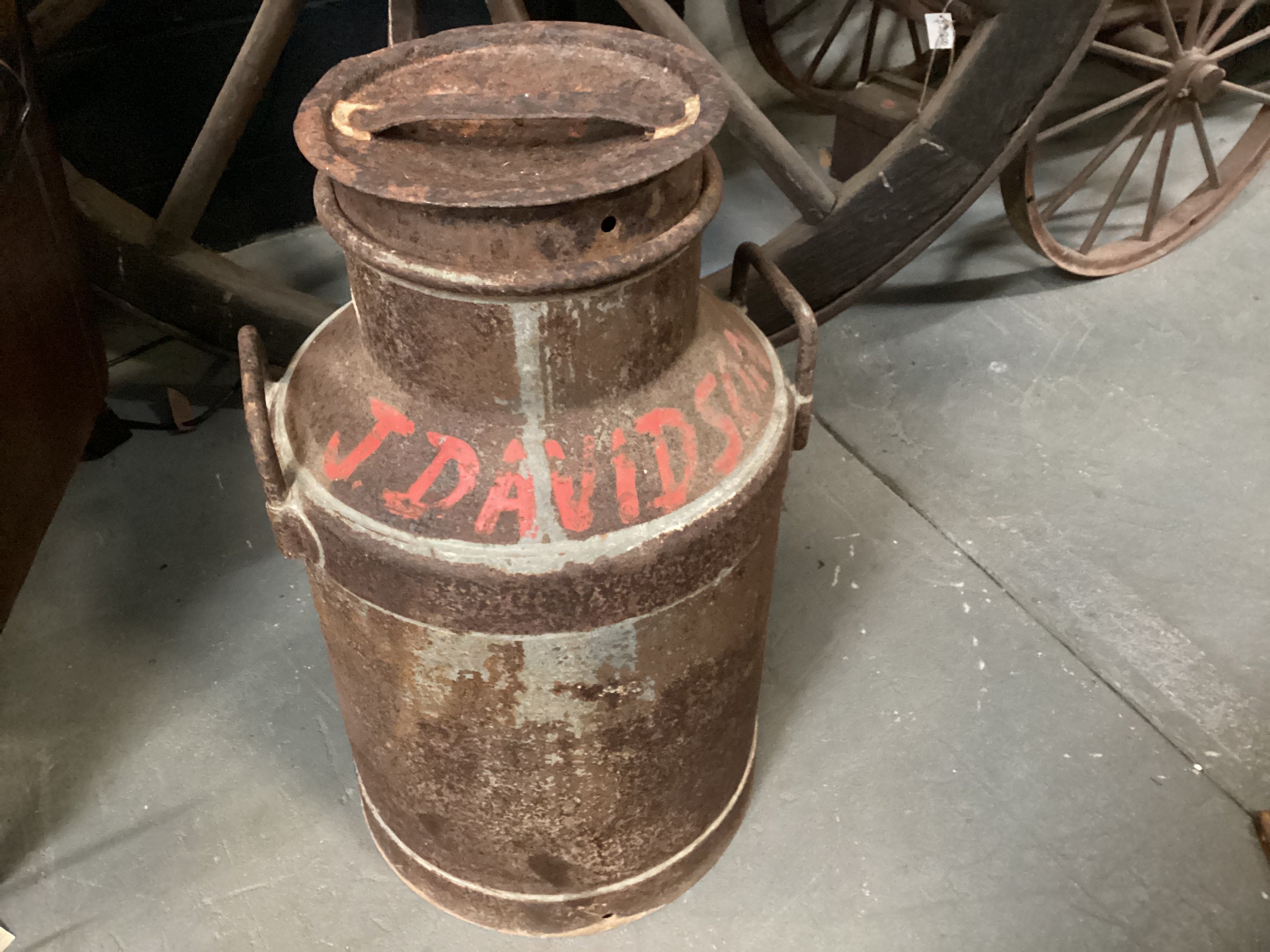 Vintage J.DAVIDSON Milk Can