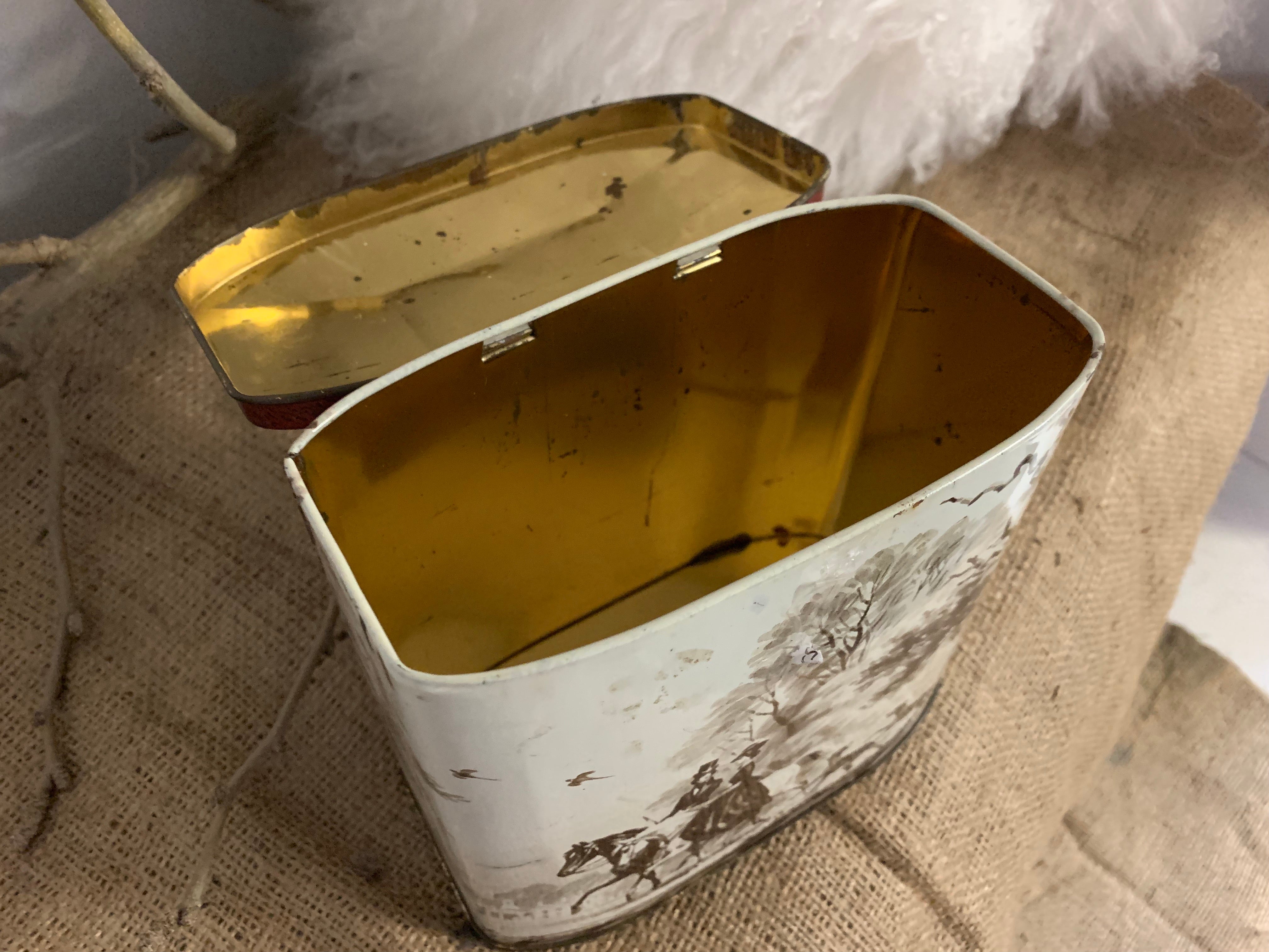 Vintage Red Lid Tin