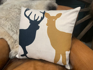 2 Deers Cushion FREE Postage