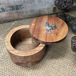 Timber Rooster Salt Box