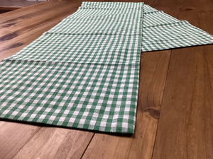 GINGHAM in Green TABLE RUNNER