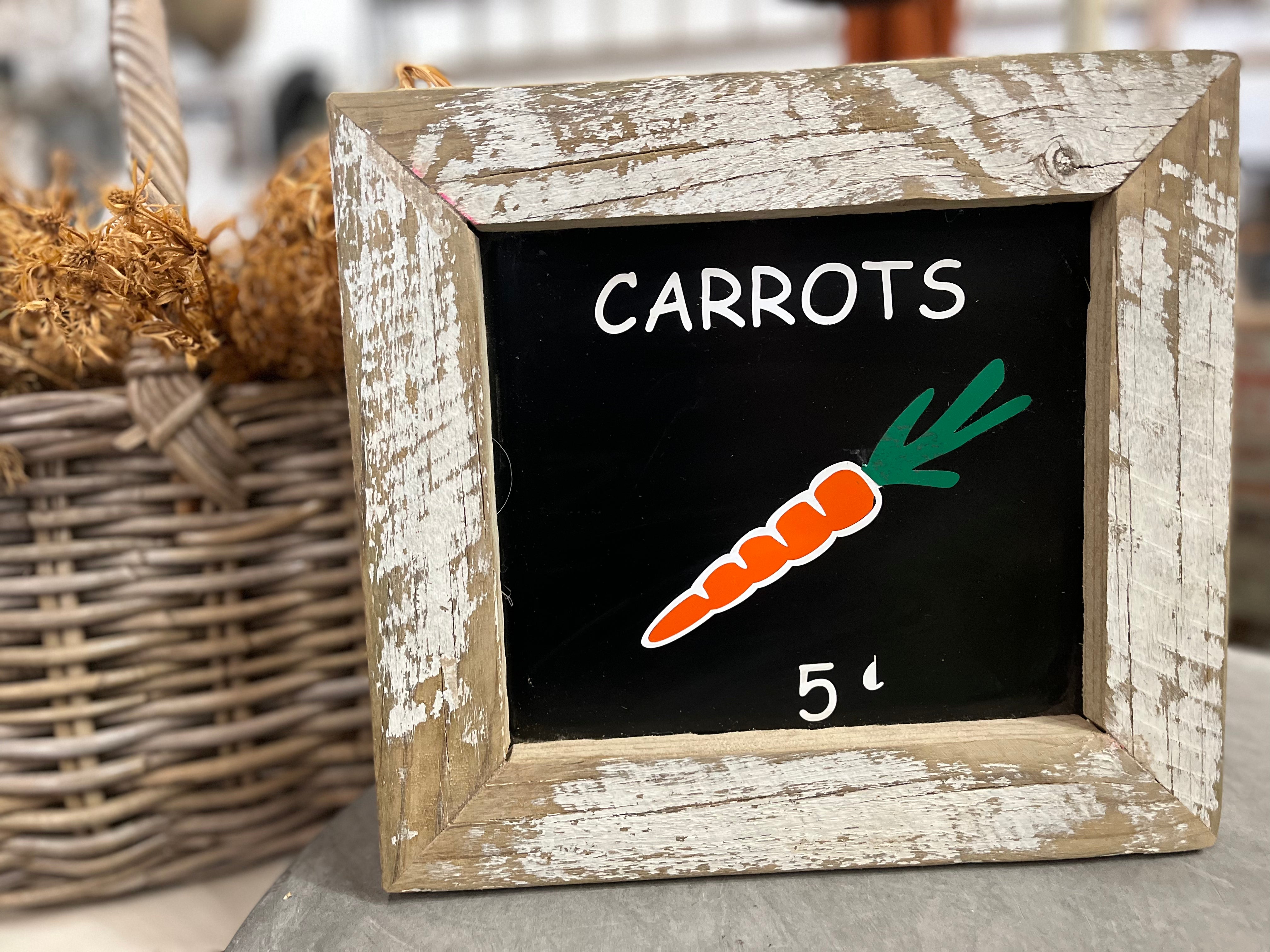 Carrots 5c Handmade Sign