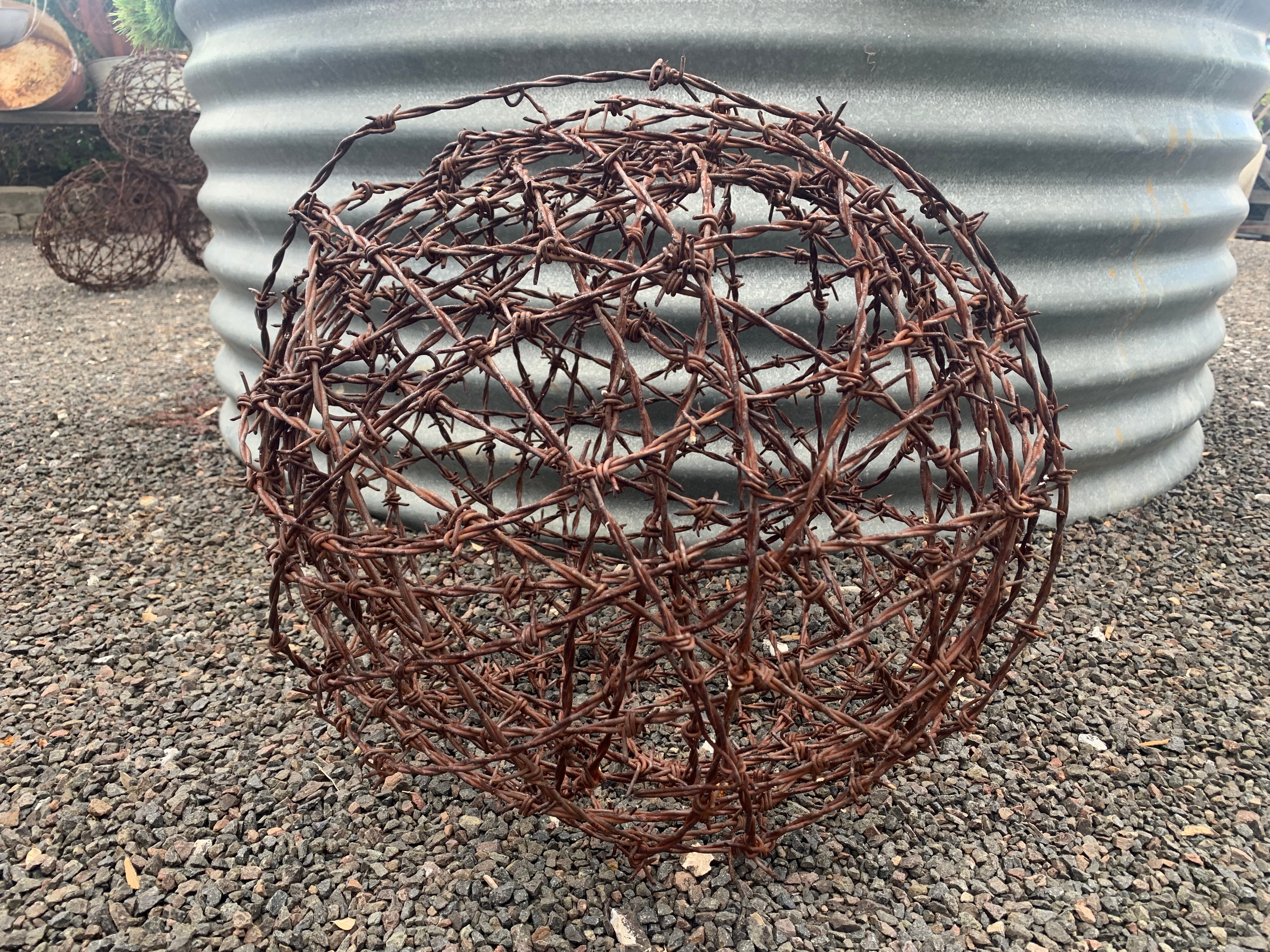 Barbed WIRE Ball GARDEN Feature
