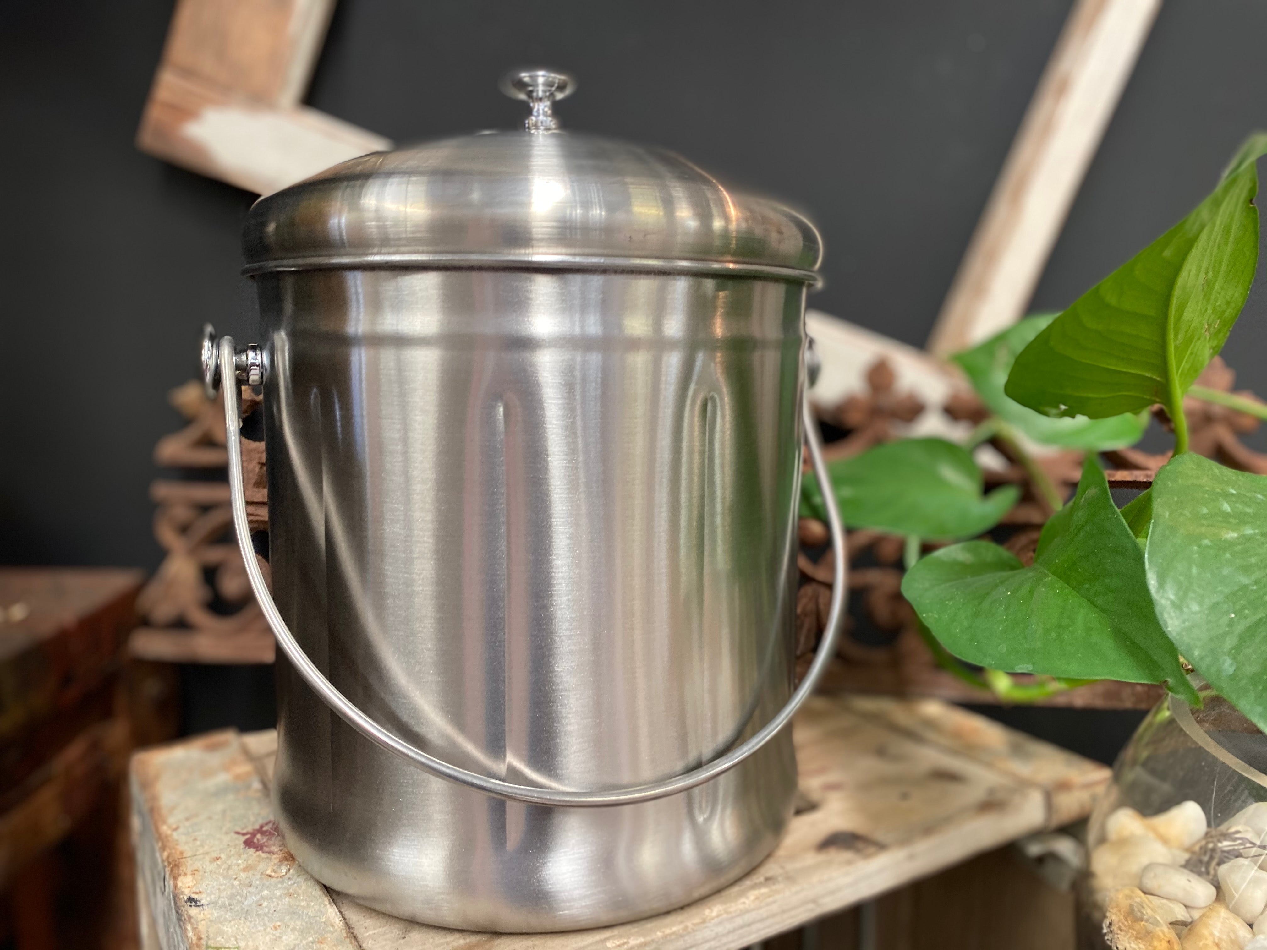 STAINLESS STEEL JUMBO compost bin 10L