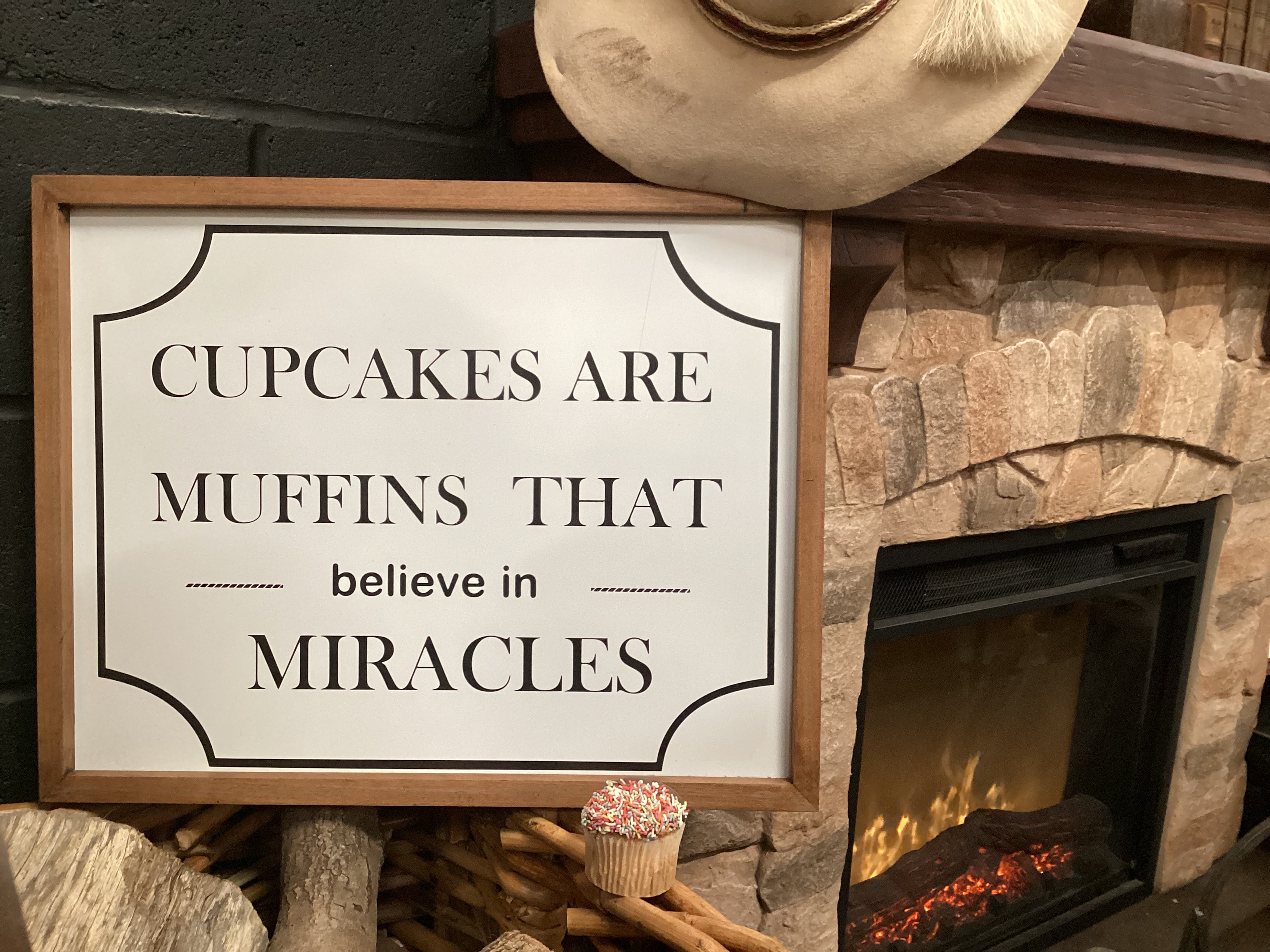 The Cupcake MIRACLE Handmade Sign