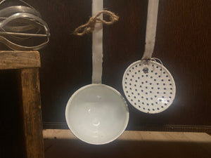 VINTAGE Kitchen Enamel ladel
