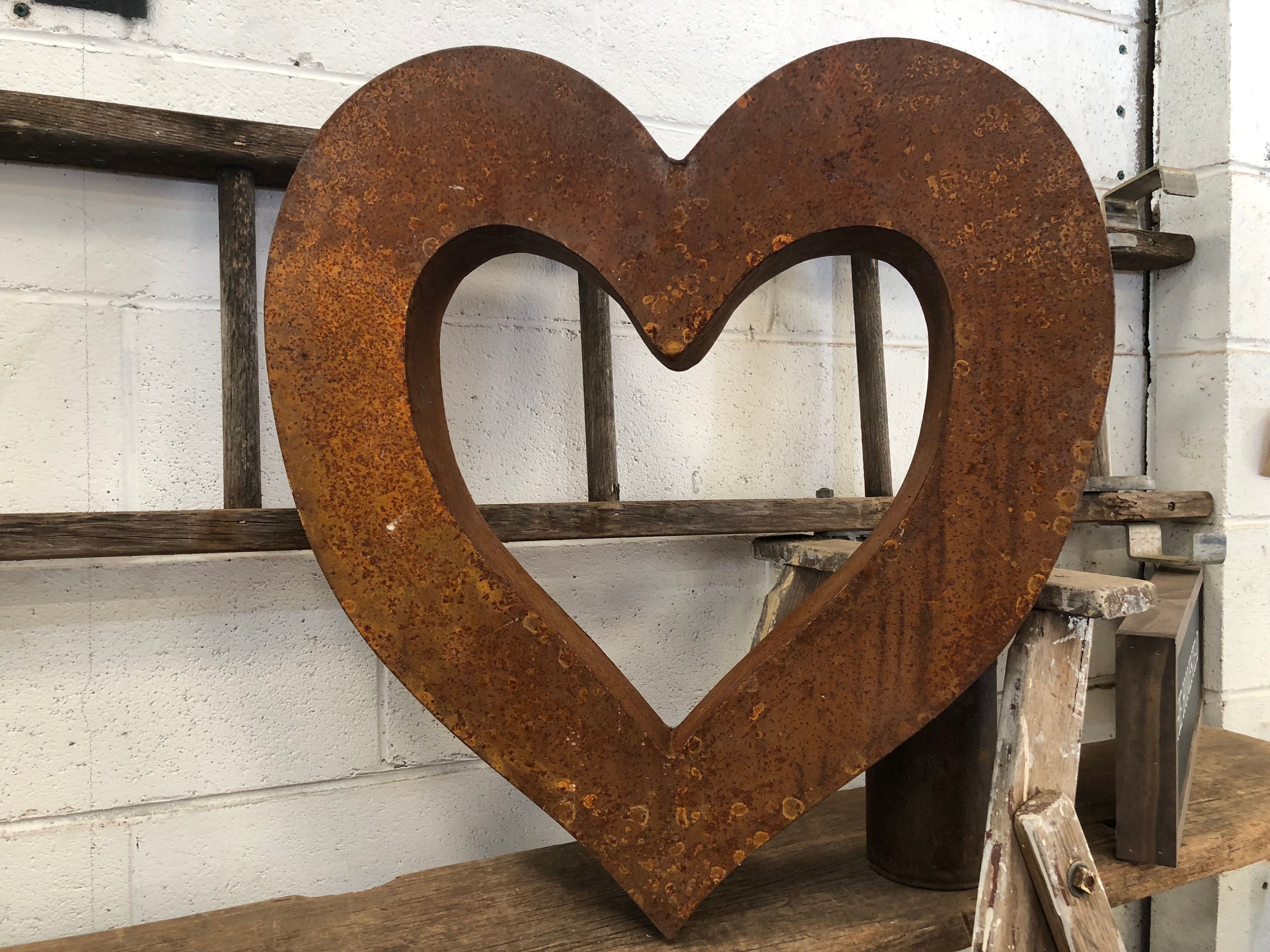 XL Rustic Heart Sculpture IN STOCK
