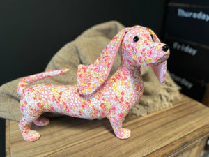 DAISY Dachshund floral plush decor FREE Postage