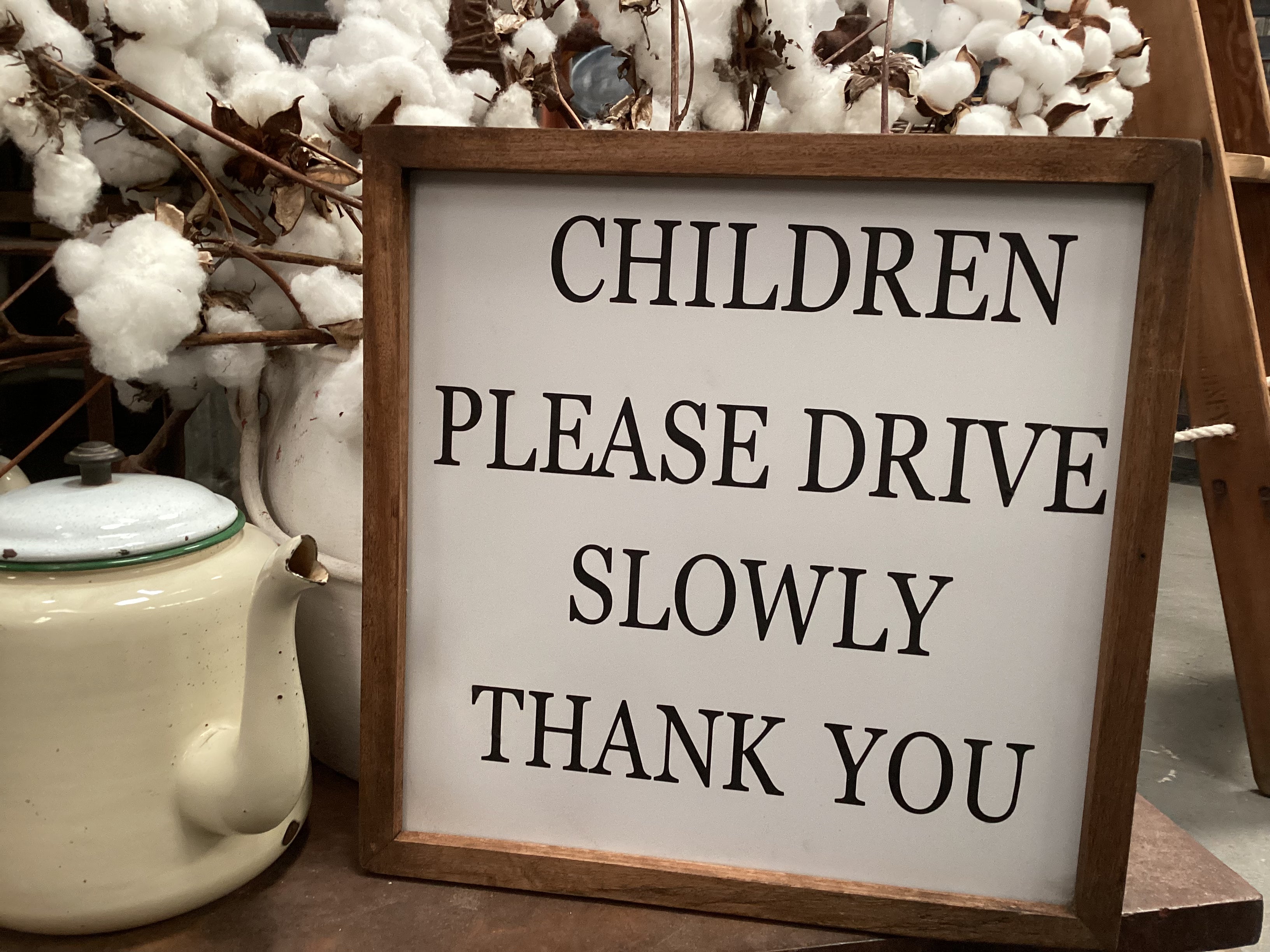 Handmade DRIVE SLOWLY Sign