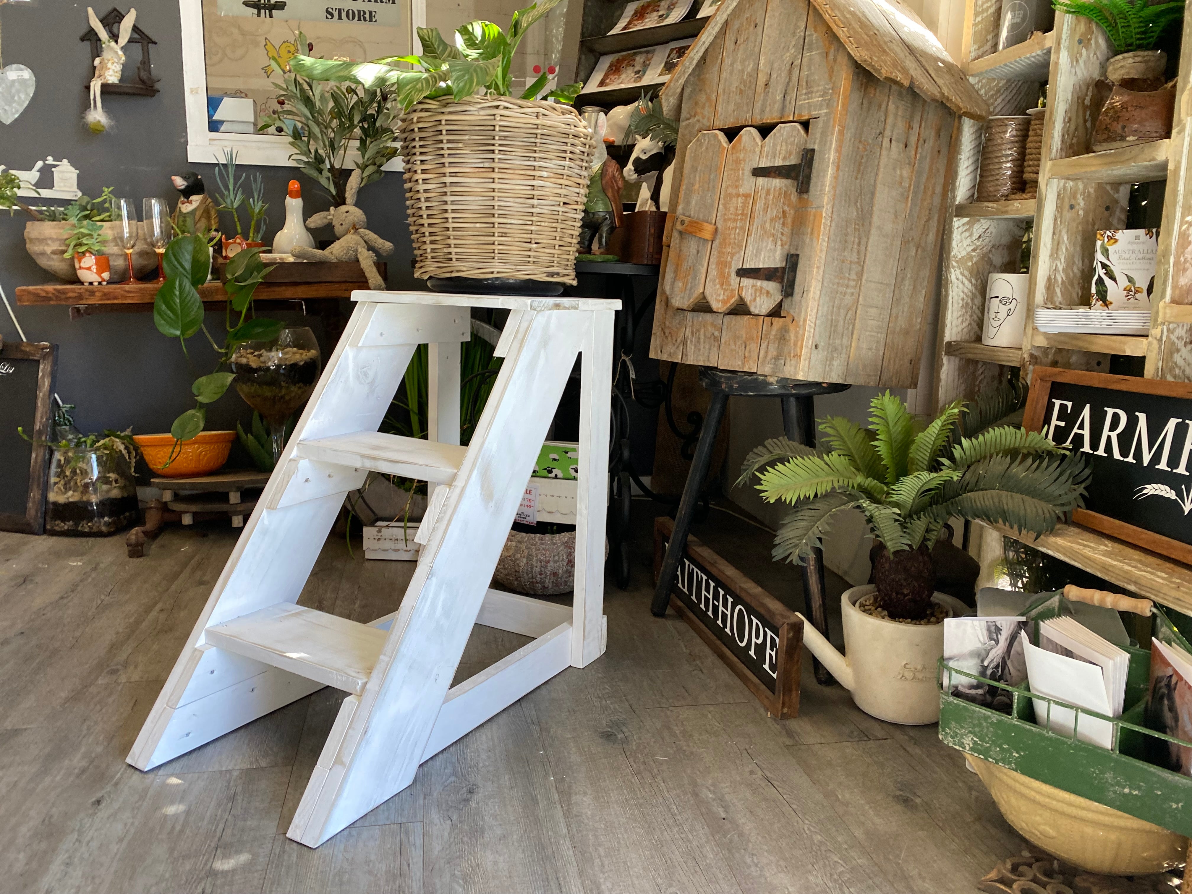 Handmade fixed step LADDER